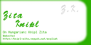 zita knipl business card